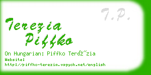 terezia piffko business card